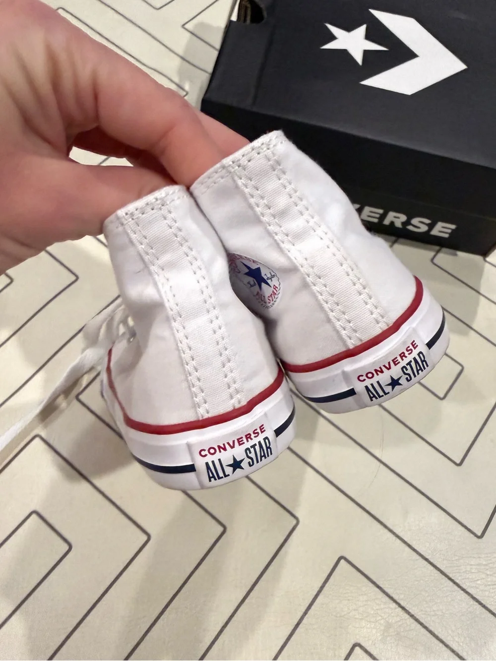 Converse Kids White Canvas High-Top Sneakers